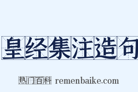 皇经集注造句是什么意思的图片